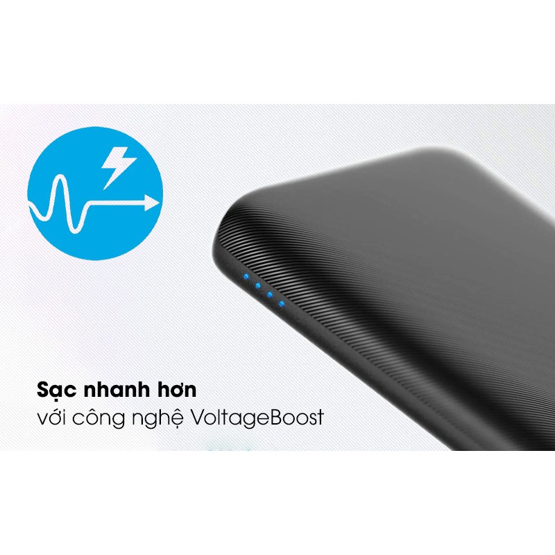 Sạc dự phòng Polymer 10.000 mAh Type-C Anker PowerCore Lite A1232 Đen