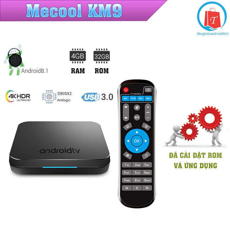 [Siêu rẻ] Android Tivibox Mecool KM9 - Chíp Amlogic S905X2 - RAM 4GB, ROM 32GB, Android 8.1 (New 2019)