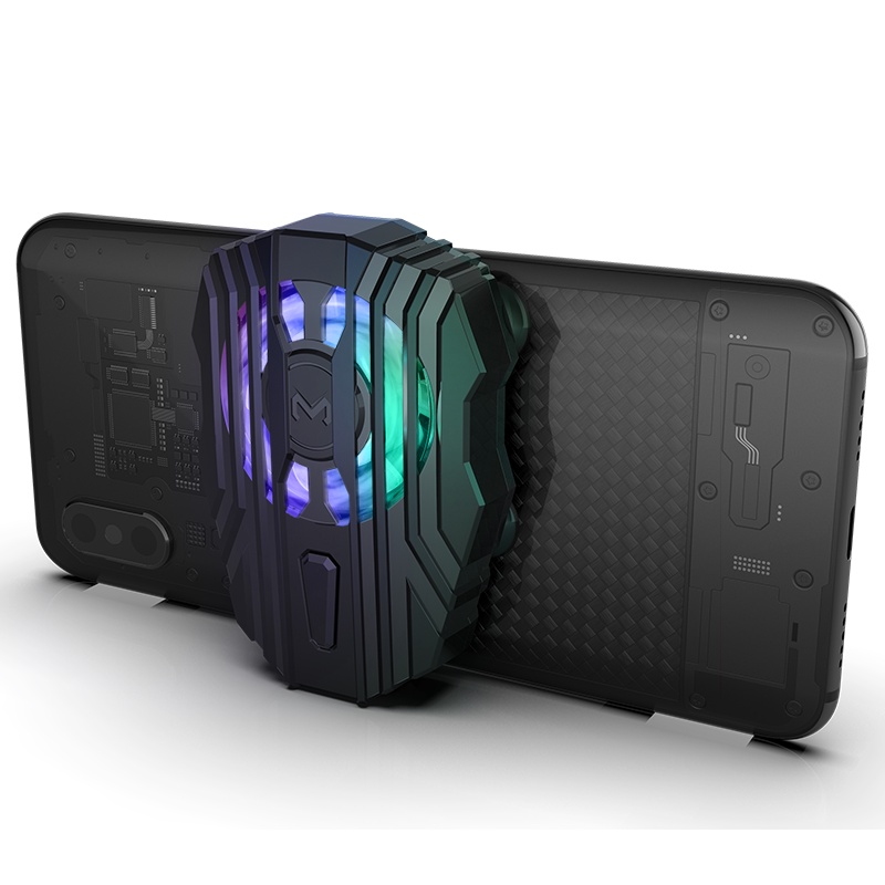Quạt tản nhiệt điện thoại SIDOTECH Memo FL05 làm mát nhanh cho điện thoại gaming game thủ mobile pin 500mah có LED RGB