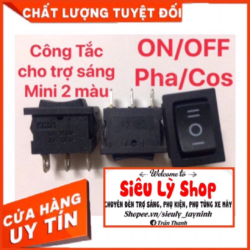 Công tắc đèn trợ sáng mini 2 màu