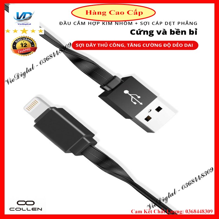 Cáp sạc Lightning IPHONE đa năng kéo dài dạng dây rút kéo 2 đầu, [Bảo hành 6 tháng, lỗi 1 đổi 1 trong 30 ngày]