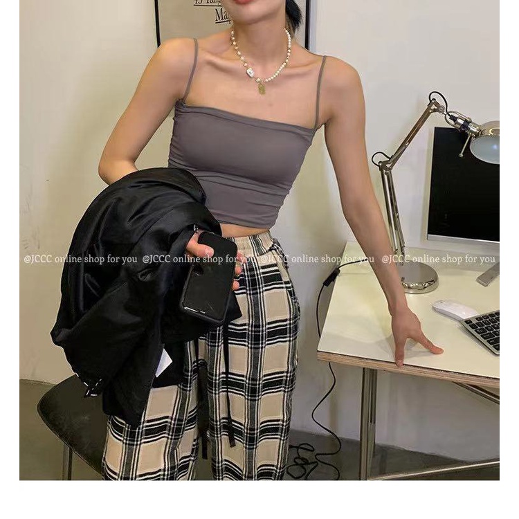 Áo hai dây DUNEA rYN1 màu trơn không gọng có đệm ngực thời trang cho nữ