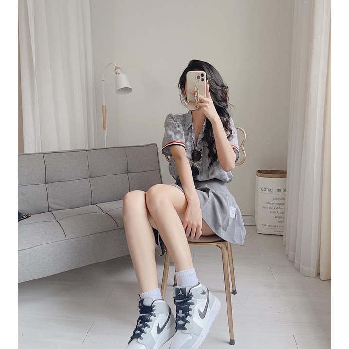 Set bộ sơ mi tay viền đỏ Thom Samhyewear