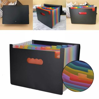 24 Ngăn Túi Cầu Vồng Mở Rộng Tập Tin Thư Mục A4 Người Giữ Tài Liệu Giấy Tờ Phân Loại Văn Phòng Nộp Hồ Sơ Hộp _123Lifevn