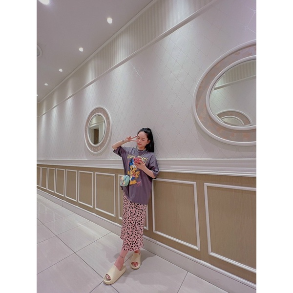 HÀNG LOẠI 1 SET ÁO THUN CHÂN VÁY BEO NỮ TÍNH NĂNG ĐỘNG