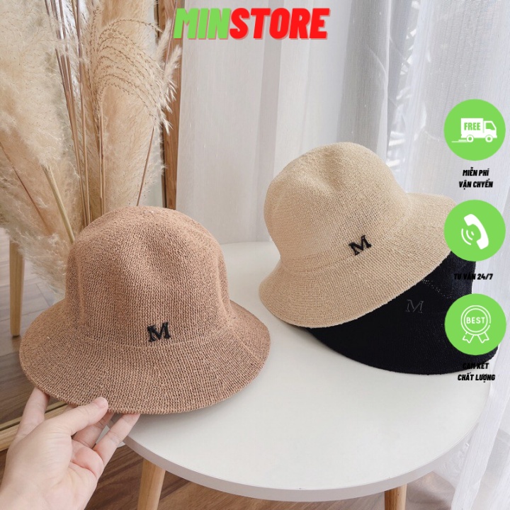 Mũ Bucket chữ M phong cách Hàn Quốc siêu xinh - M37