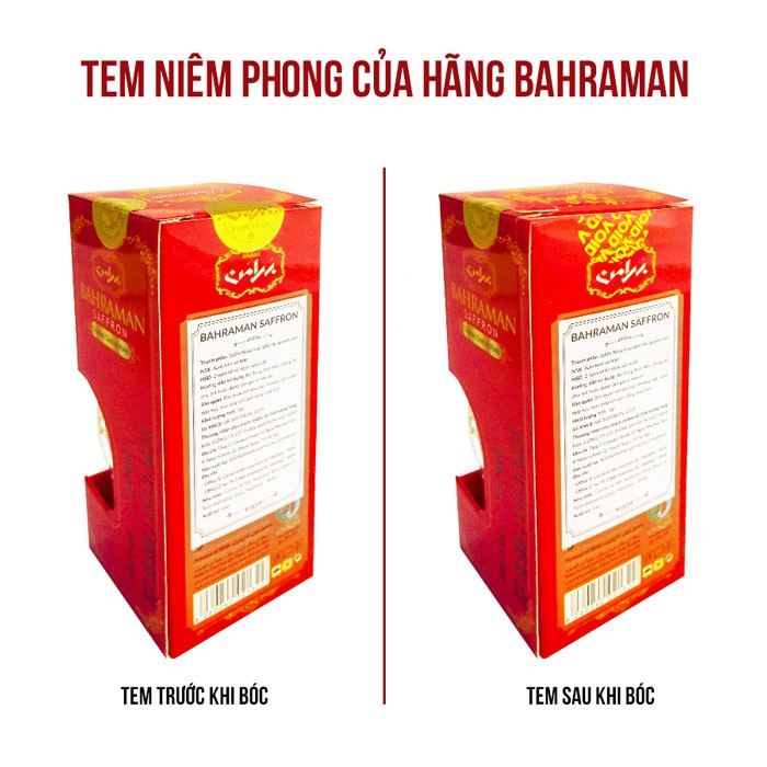 Nhụy Hoa Nghệ Tây Iran Saffron Bahraman 2 hộp 1Gram/hộp