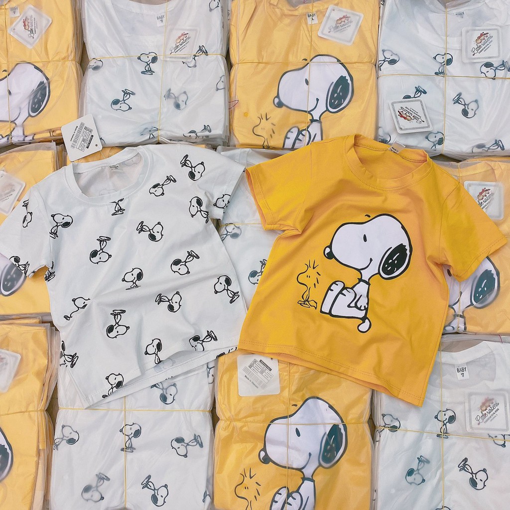 Áo Thun Cho Bé Cộc Tay In Hình Cún Snoopy [A06-2021] - Babi mama