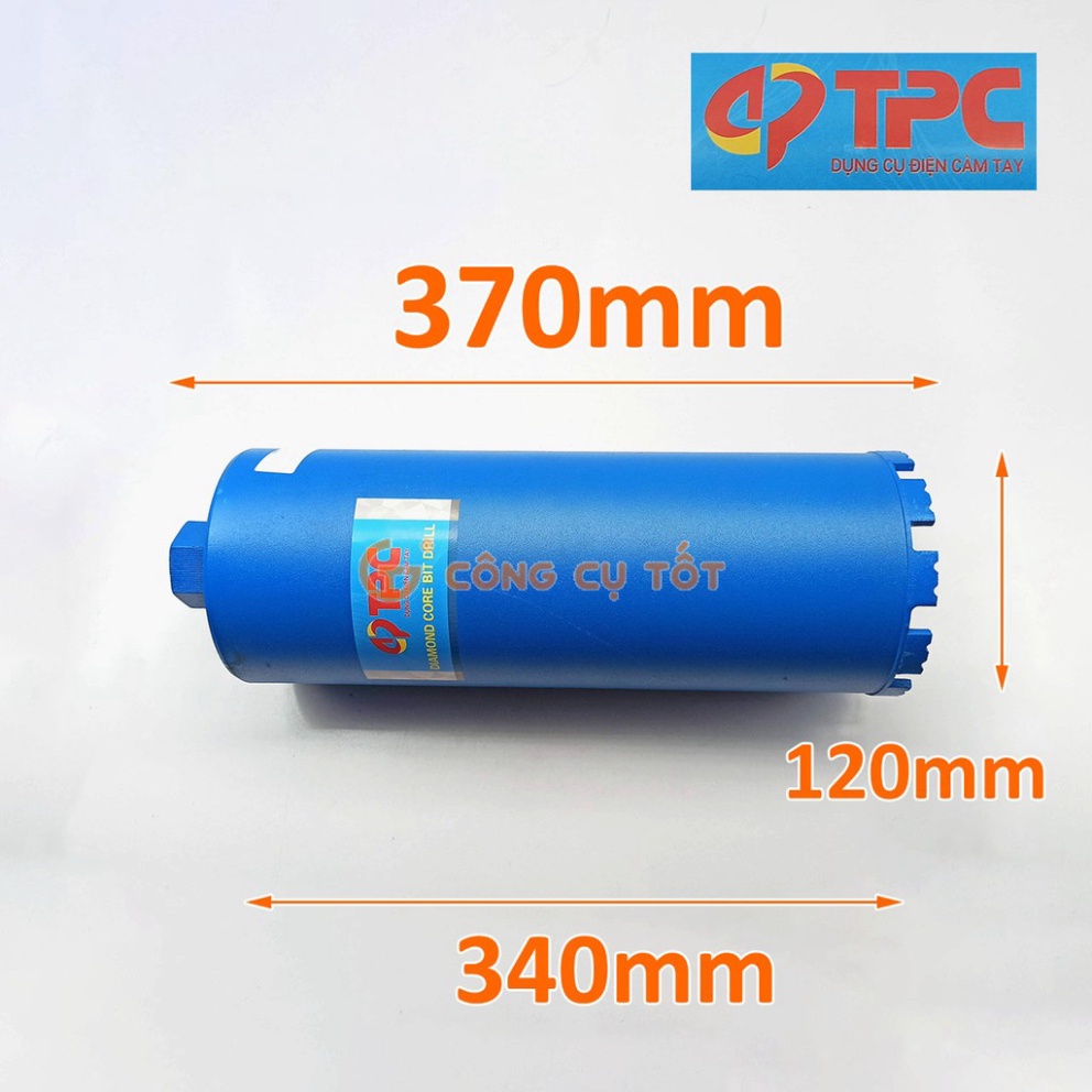 Mũi khoét tường ướt kim cương mạ điện Ø120 x 350mm