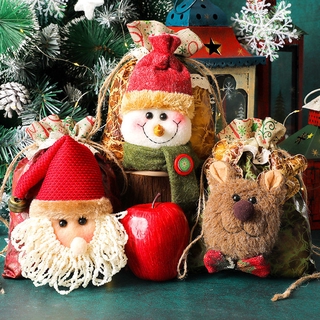 Túi quà Giáng sinh Apple Túi quà Đêm Giáng sinh Trẻ em Túi quà ông già Noel Người tuyết Elk Túi kẹo sáng tạo