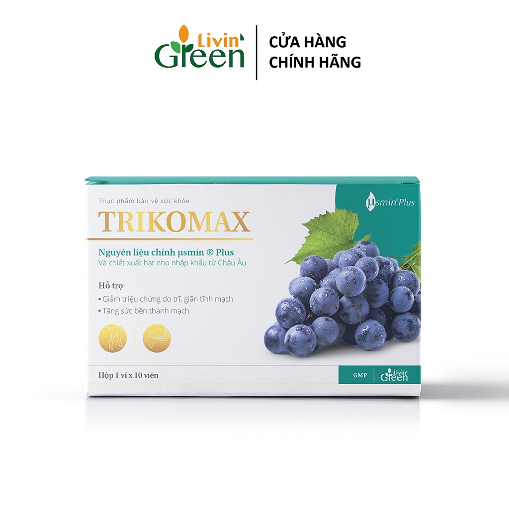 Viên uống trĩ Trikomax  hỗ trợ triệu chứng do trĩ, giúp co búi trĩ