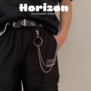 Thắt lưng da nam nữ - thắt lưng nữ nam dây nịt chain xích 2 hàng khoen chain xích thắt lưng dây xích treo quần - horizon