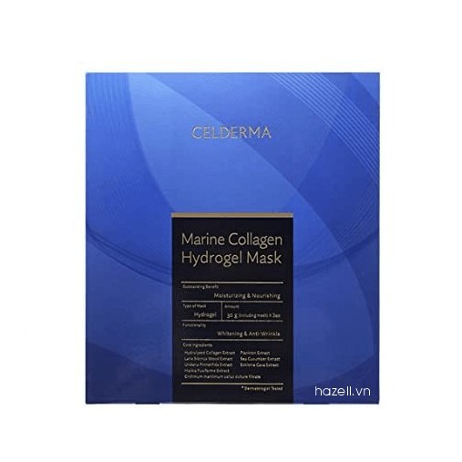Mặt Nạ Celderma Marine Collagen Hydrogel Mask Màu xanh dương