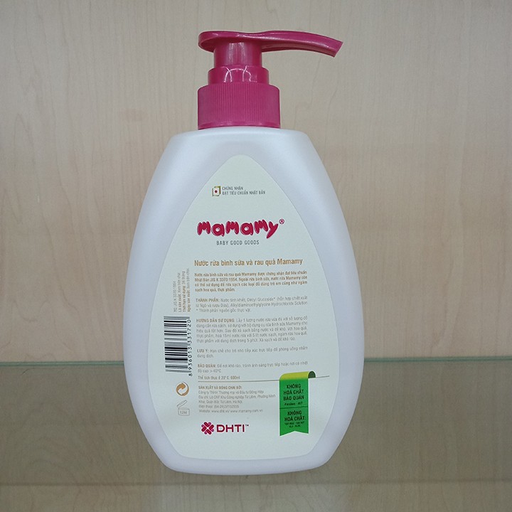 Nước Rửa Bình Sữa Và Làm Sạch Rau Quả Mamamy 600ml