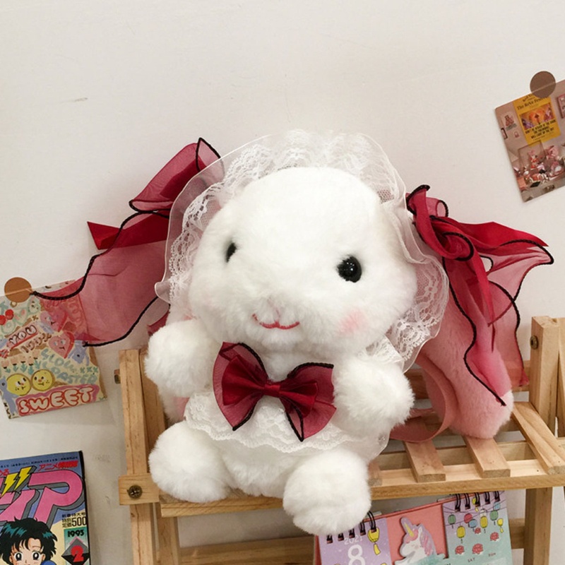 Túi Đeo Chéo Hình Thỏ Nhồi Bông Dễ Thương Dành Cho Nữ