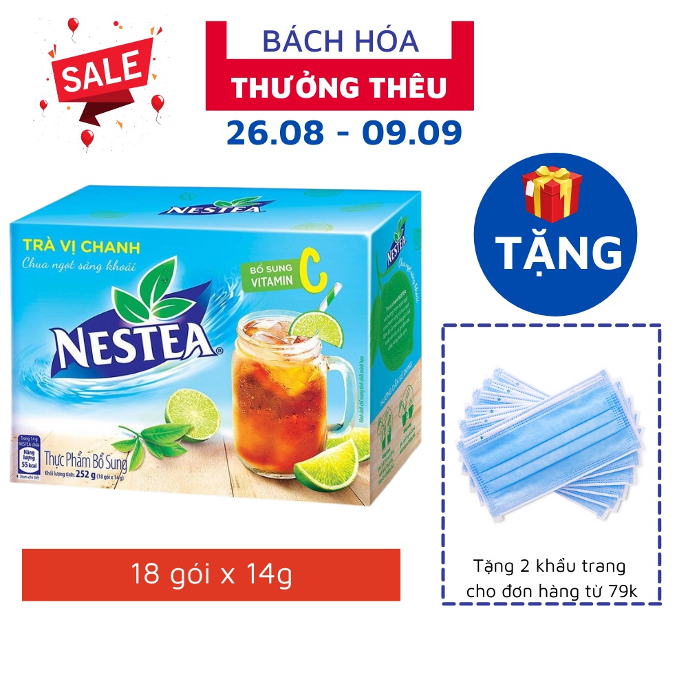 Trà chanh Nestea hộp 18 gói x 14g