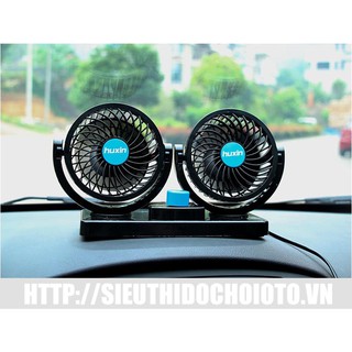 Quạt đôi 12v cho ô tô, xe hơi