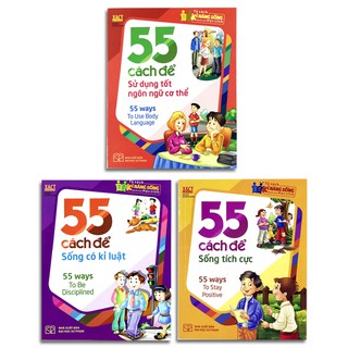 Sách - Combo 3 cuốn: 55 cách để sống có kỷ luật + Sống tích cực + Sử dụng tốt ngôn ngữ cơ thể
