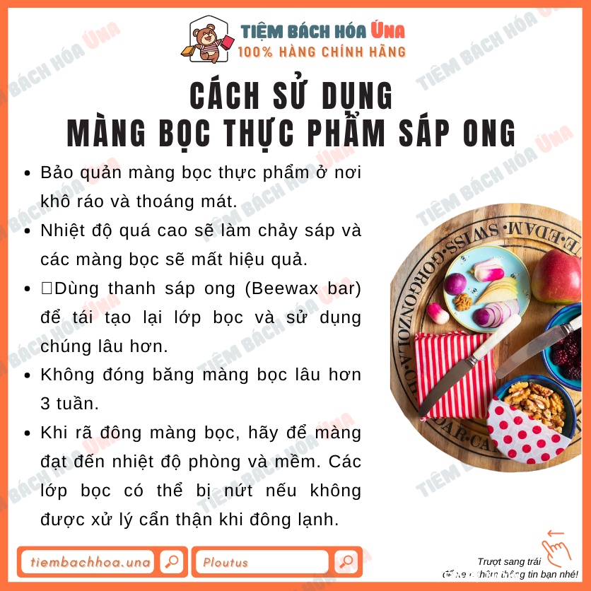 [Bill UK] Màng bọc thực phẩm sáp ong - Sản phẩm thân thiện môi trường