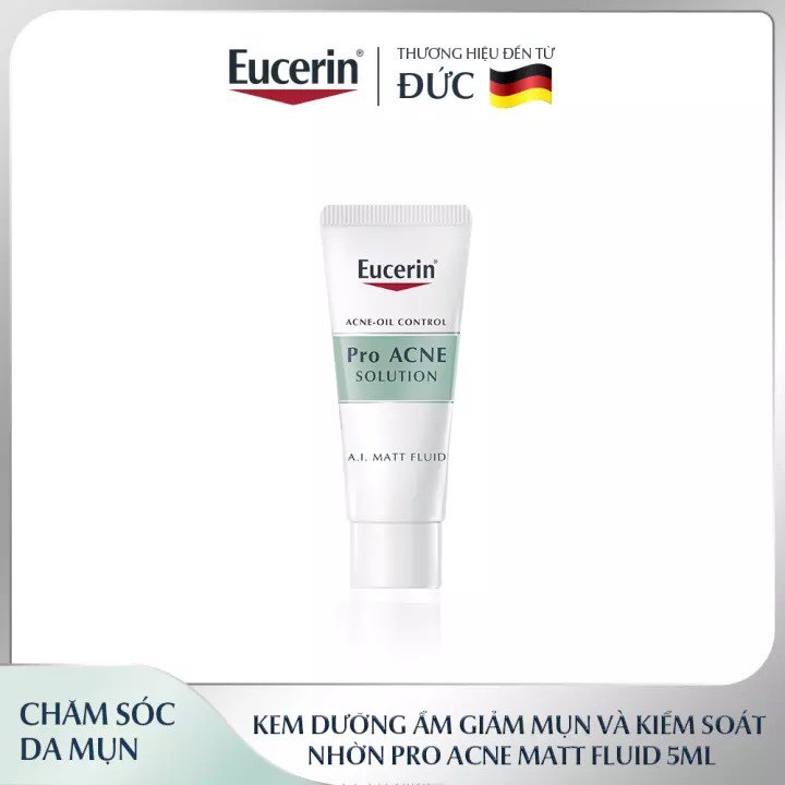 Sample Eucerin Kem Dưỡng Giúp Giảm Dầu Và Mụn Eucerin Pro Acne Solution A.I Matt Fluid 5ML