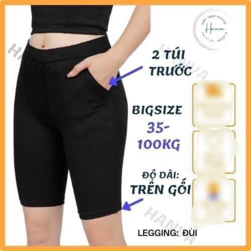 Quần Ngố- Dài Nữ Chất Cotton Siêu Co Dãn, Quần Legging Đùi Nâng Mông Cạp Cao Siêu Hot Đủ Size 40-75Kg