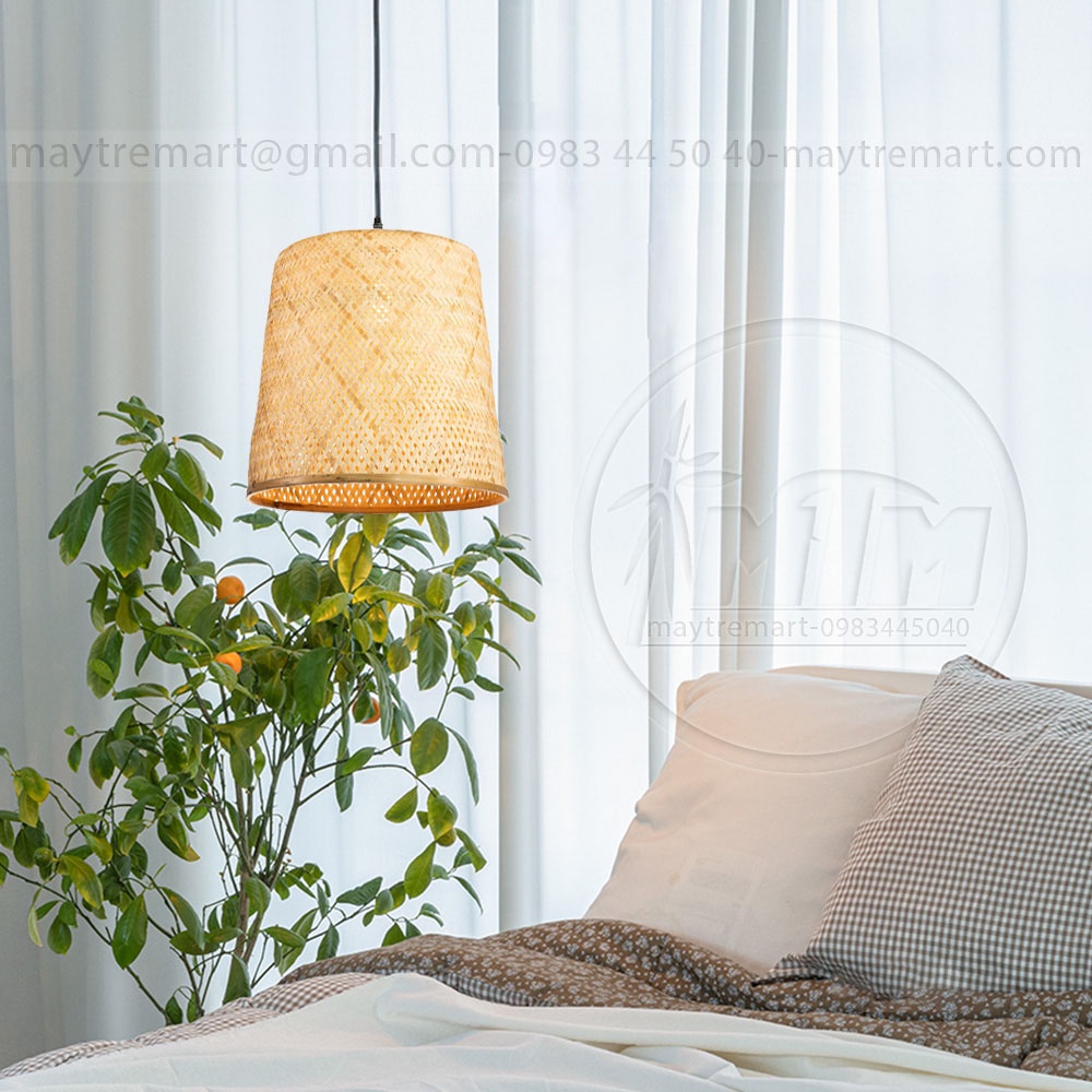 Đèn tre MTDT64 - Đèn mây tre l Đèn trang trí l Đèn treo thả