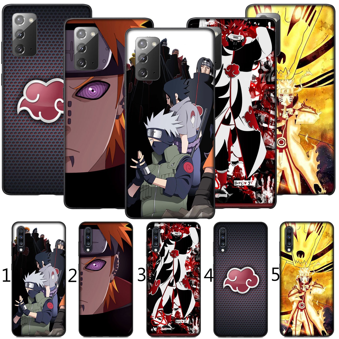 Samsung Galaxy S21 Ultra S8 Plus F62 M62 A2 A32 A52 A72 S21+ S8+ S21Plus Casing Soft Silicone Phone Case Naruto Kakashi Sasuke Akatsuki Cover