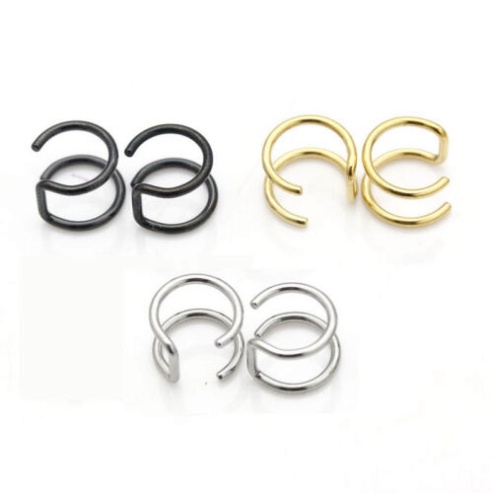 1 Đôi Khuyên Tai Nam Châm Không Xỏ Màu Bạc Hình Giả Variou Z7YX