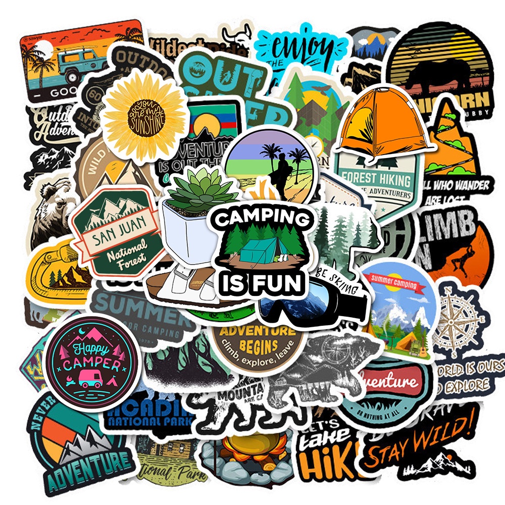 Set 200 / 100 / 50 miếng dán chống thấm nước họa tiết graffiti trang trí vali / laptop / điện thoại