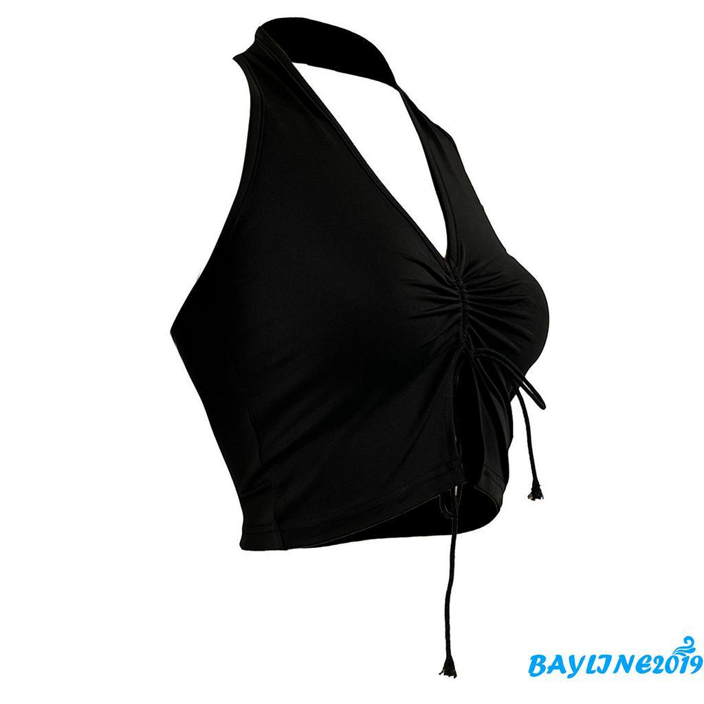 Áo lửng hai dây cổ xẻ sâu thời trang quyến rũ cho nữ