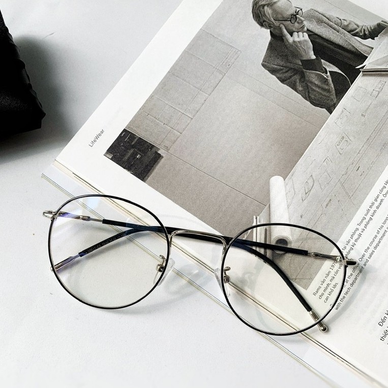 Gọng kính tròn Korean Glasses kính mắt tròn Unisex | BigBuy360 - bigbuy360.vn