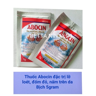 Thuốc đặc trị bệnh nấm , lở loét , đốm đỏ trên da cá - abocin
