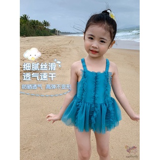 Bộ Đồ Bơi Một Mảnh Không Tay Màu Trơn Kèm Mũ Bơi Thời Trang Dành Cho Bé Gái