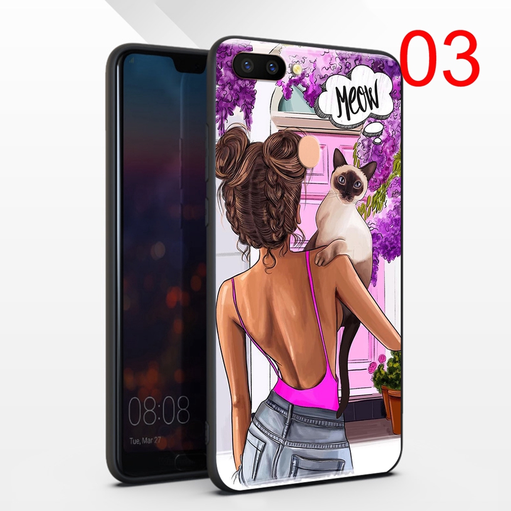 Ốp Điện Thoại Mềm Họa Tiết Cô Gái Mua Sắm 243rr Cho Oppo R15 R17 Pro R9 R9S R11 R11S