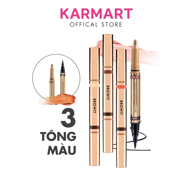 Bút Sáp và Kẻ Mắt 2in1 Chống Thấm Nước Browit Eyemazing Shadow and Liner 0.85ml + 0.6g