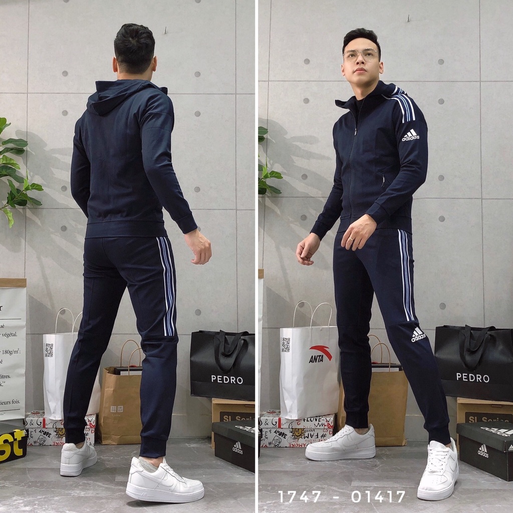 Bộ thể thao thu đông nam cao cấp bigsize kéo khóa xuất khẩu BSU 041 - 1747