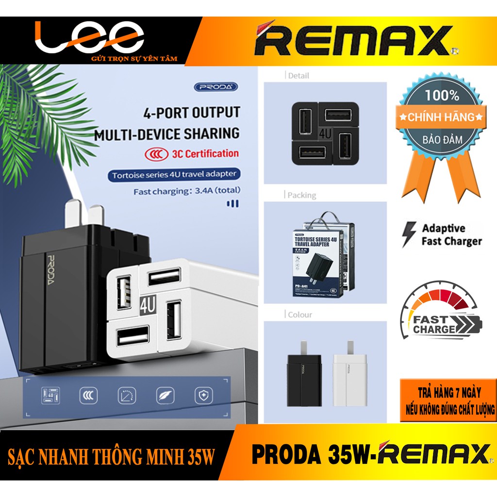 Sạc nhanh 35W Proda Remax