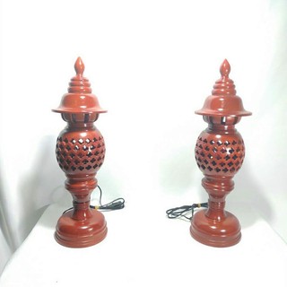 ĐÈN THỜ GỖ CAO CẤP 40cm (1 Đôi)