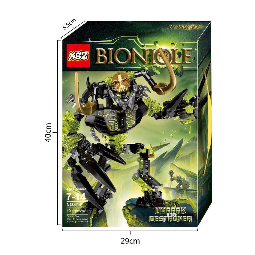 Bộ Xếp Hình Bionicle KSZ 614 Lắp Ráp Kẻ Phá Hủy Umarak 191 Chi Tiết