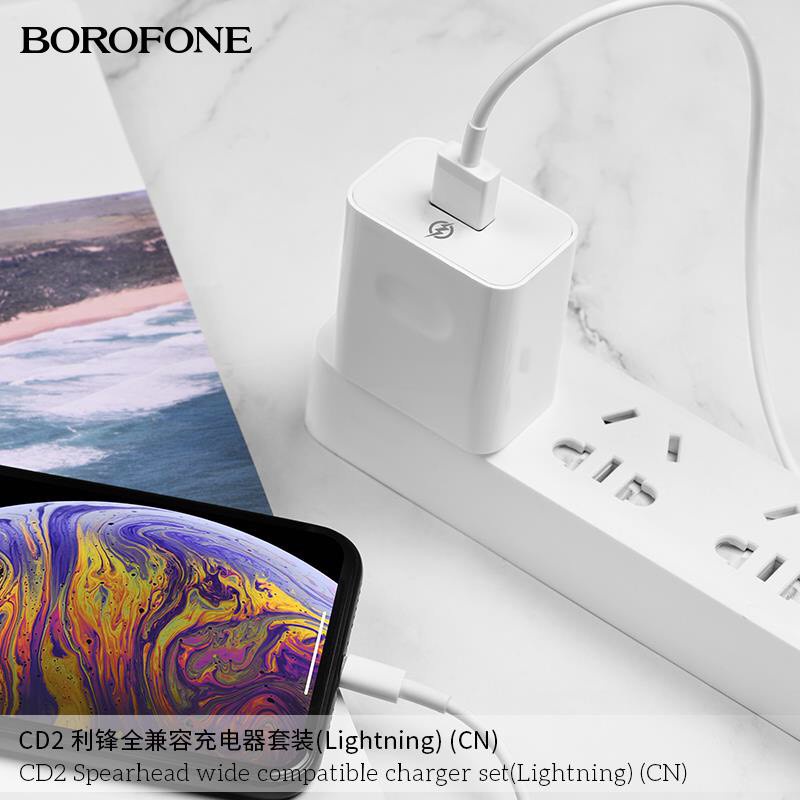 Bộ Sạc Nhanh Borofone CD2 25w Dùng Cho Iphone - Type C  - SamSung  Hàng Chính Hãng Bảo Hành  1 Năm