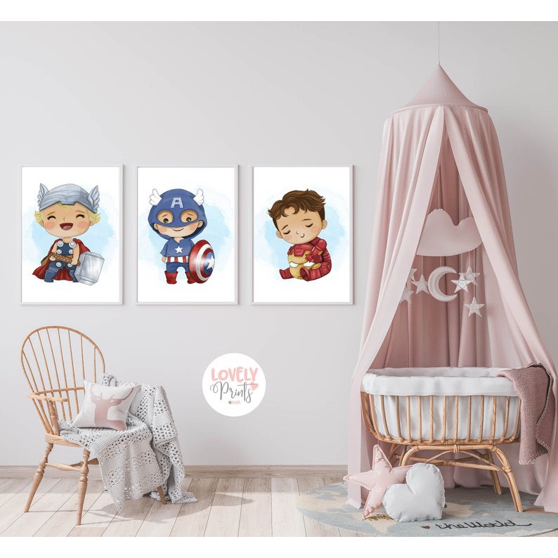 Mẫu mới tranh trang trí phòng ngủ nhân vật hoạt hình cho bé - FreeShip