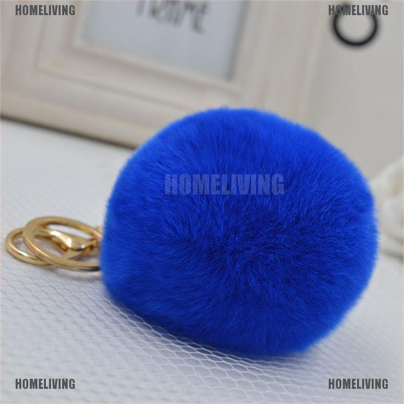 Móc Khóa Cục Bông Lông Thỏ Dễ Thương