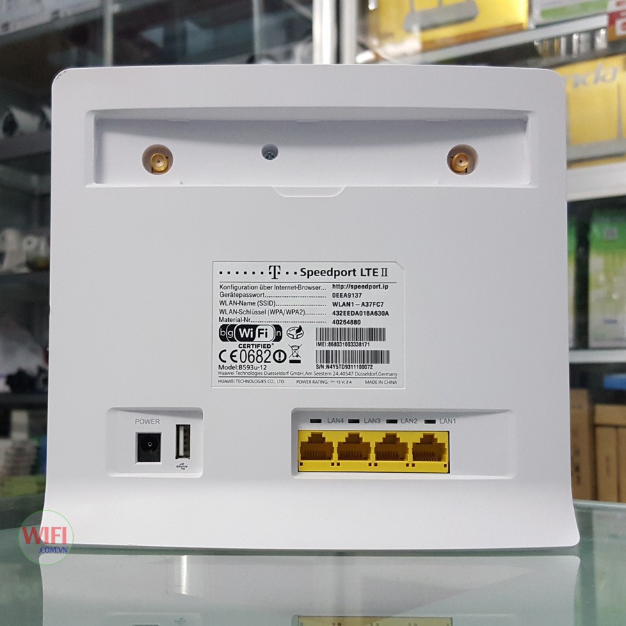 Huawei B593u-12/B593s-12 - Modem Wifi 3G/4G LTE Industrial, Tốc độ 4G 100Mbps, Wifi 300Mbps, Hỗ trợ 32 user đồng thời