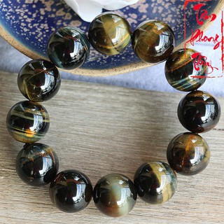 [Hàng kiểm định] Vòng Tay Đá Mắt Hổ Xanh Đen Cao Cấp Hạng A - Kinphongthuy