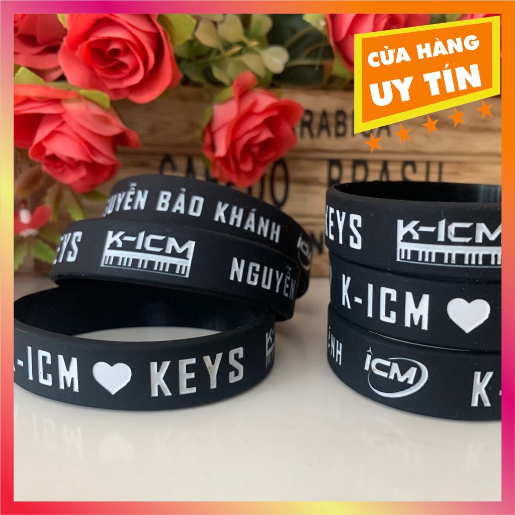 VÒNG TAY CAO SU DẠ QUANG KICM - NGUYỄN BẢO KHÁNH - VÒNG TAY KICM - VÒNG ĐEO TAY CAO SU KEYS KICM