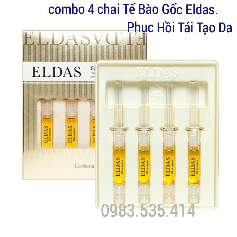 Combo 4 chai Tế Bào Gốc Eldas - Phục Hồi Tái Tạo Da