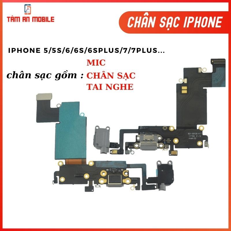 Chân sạc iphone chính hãng thay thế cho các dòng iphone 5/5s/6/6s/6plus/6splus...