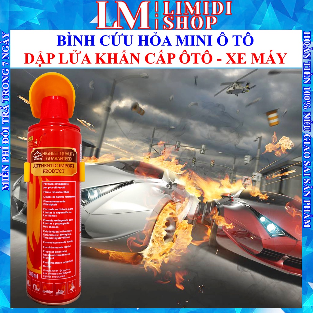 Bình Cứu Hỏa Mini - Bình Chữa Cháy - Dập Lửa Khần Cấp Cho Ô tô Xe Máy - Dùng Gia Đình, VP - THIS Fire Exsting
