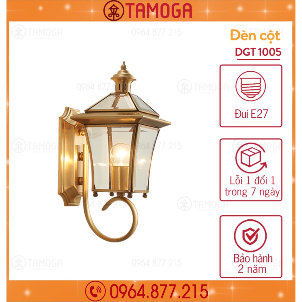 Đèn treo tường, đèn treo bằng đồng gắn tường bằng Đồng nguyên chất TAMOGA DGT 1005