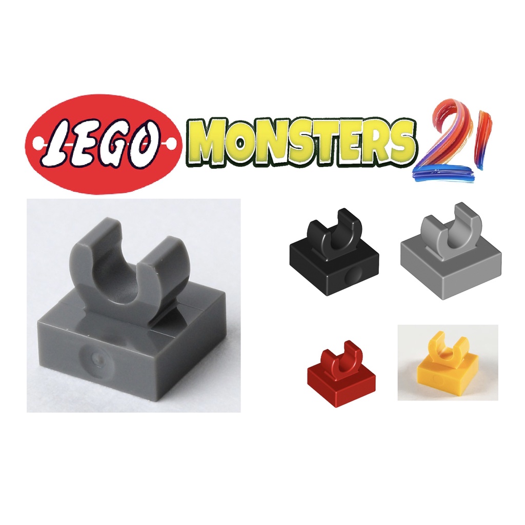 -Lego chính hãng, Ngói, được sửa đổi 1 x 1 với mở O Clip-ID 15712 và 2555